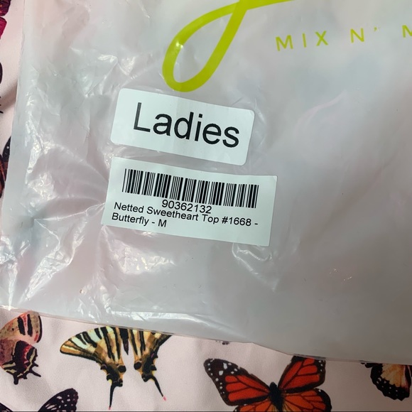 Kortni Jeane butterfly netted sweetheart swim top size medium - Picture 5 of 6